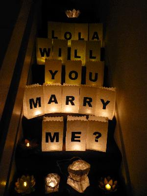 Printed Letters Candle Bags WILL YOU MARRY ME?